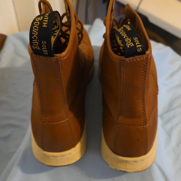 Dr Marten's Newton Oak Brown Leather Men's Boots Sz 13 - Picture 3 of 6